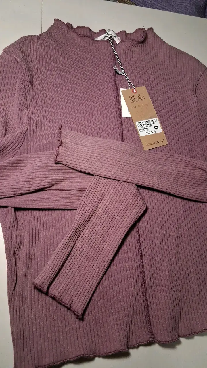 Suéter de punto morado para mujer - 1