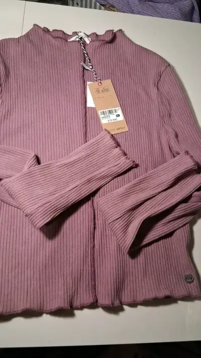 Suéter de punto morado para mujer - miniatura 3