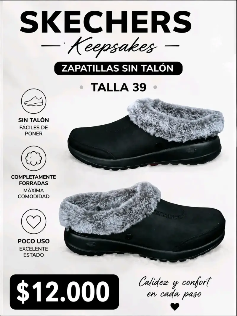 Zapatillas Skechers Keepsakes sin talón talla 39