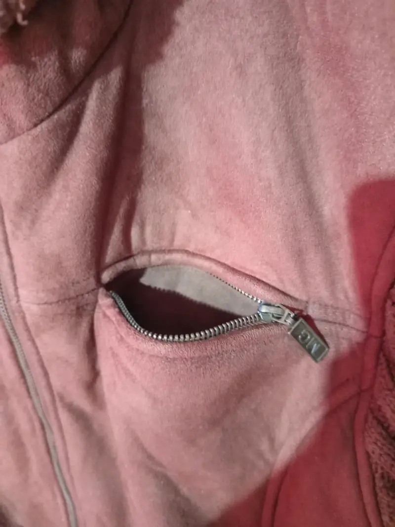 Chaqueta Cuero Marrón Con Cierre Mujer M/L - 3