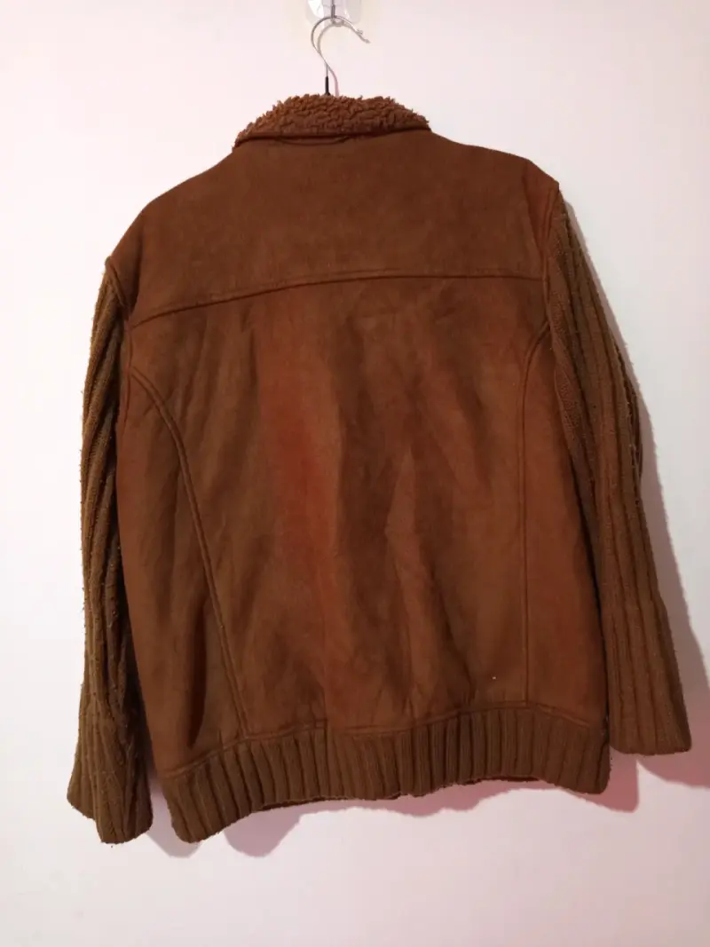 Chaqueta Cuero Marrón Con Cierre Mujer M/L - 4