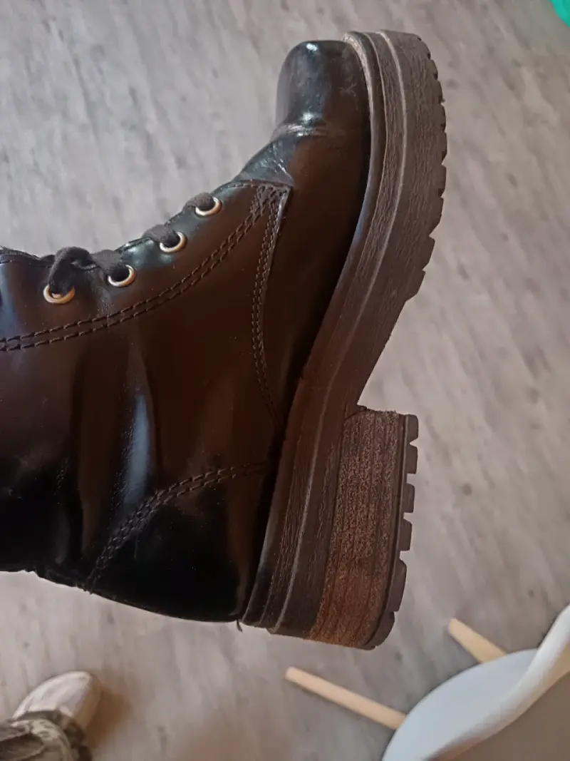 Botas de cuero negro marca exotica - 4