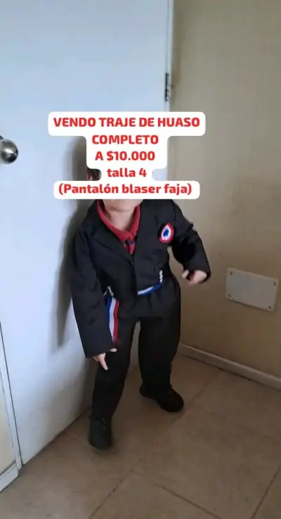 Traje de huaso completo para niño talla 4 - miniatura 1