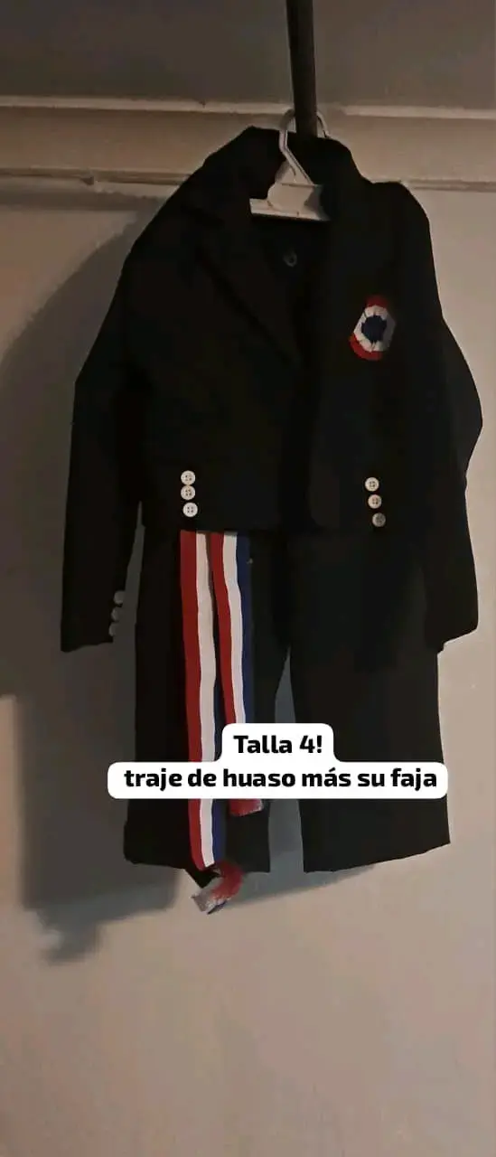 Traje de huaso completo para niño talla 4 - 3