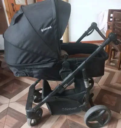 Coche de Bebé Bebesit Negro con Capota - miniatura 1