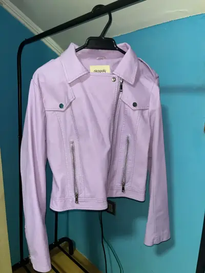 Chaqueta de cuero sintético lila Nicopoly - miniatura 1