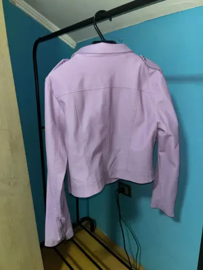Chaqueta de cuero sintético lila Nicopoly - miniatura 2