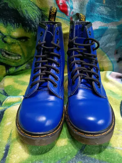 Botas azules estilo Dr. Martens talla 37 - miniatura 2