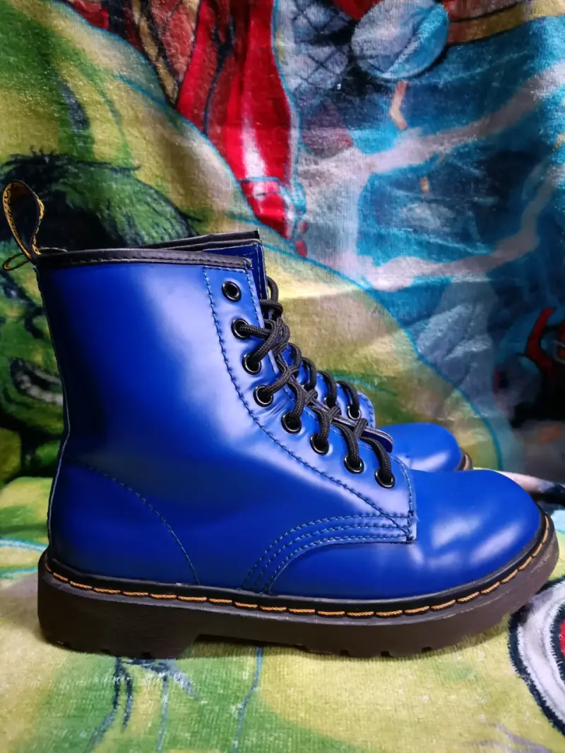 Botas azules estilo Dr. Martens talla 37 - 4
