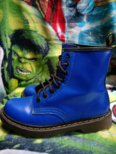 Botas azules estilo Dr. Martens talla 37 - miniatura 5