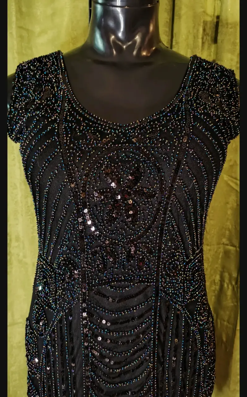 Vestido de fiesta negro con lentejuelas - 3