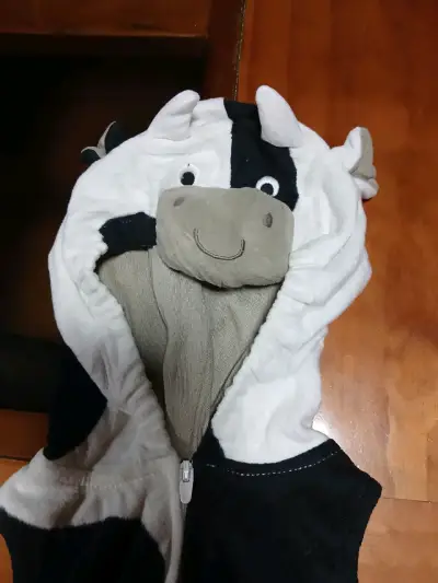 Disfraz de vaca para bebé con capucha 12 meses - miniatura 3