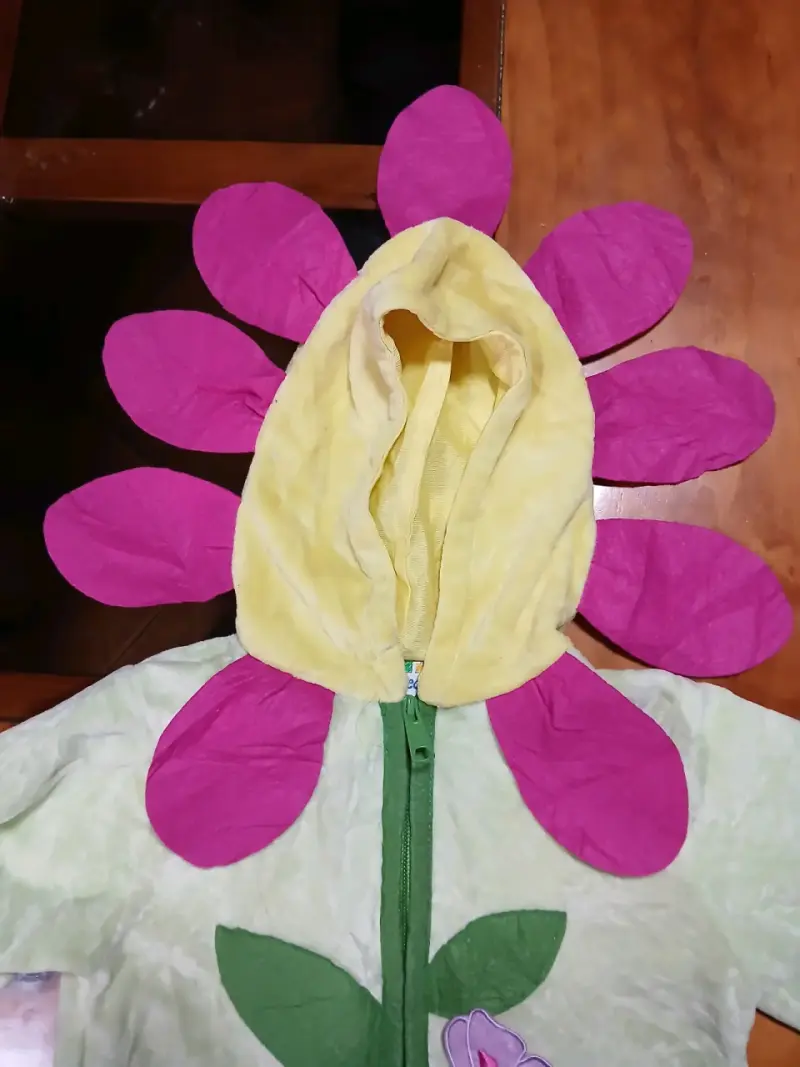 Disfraz de flor con capucha y pétalos 24 meses. - 3