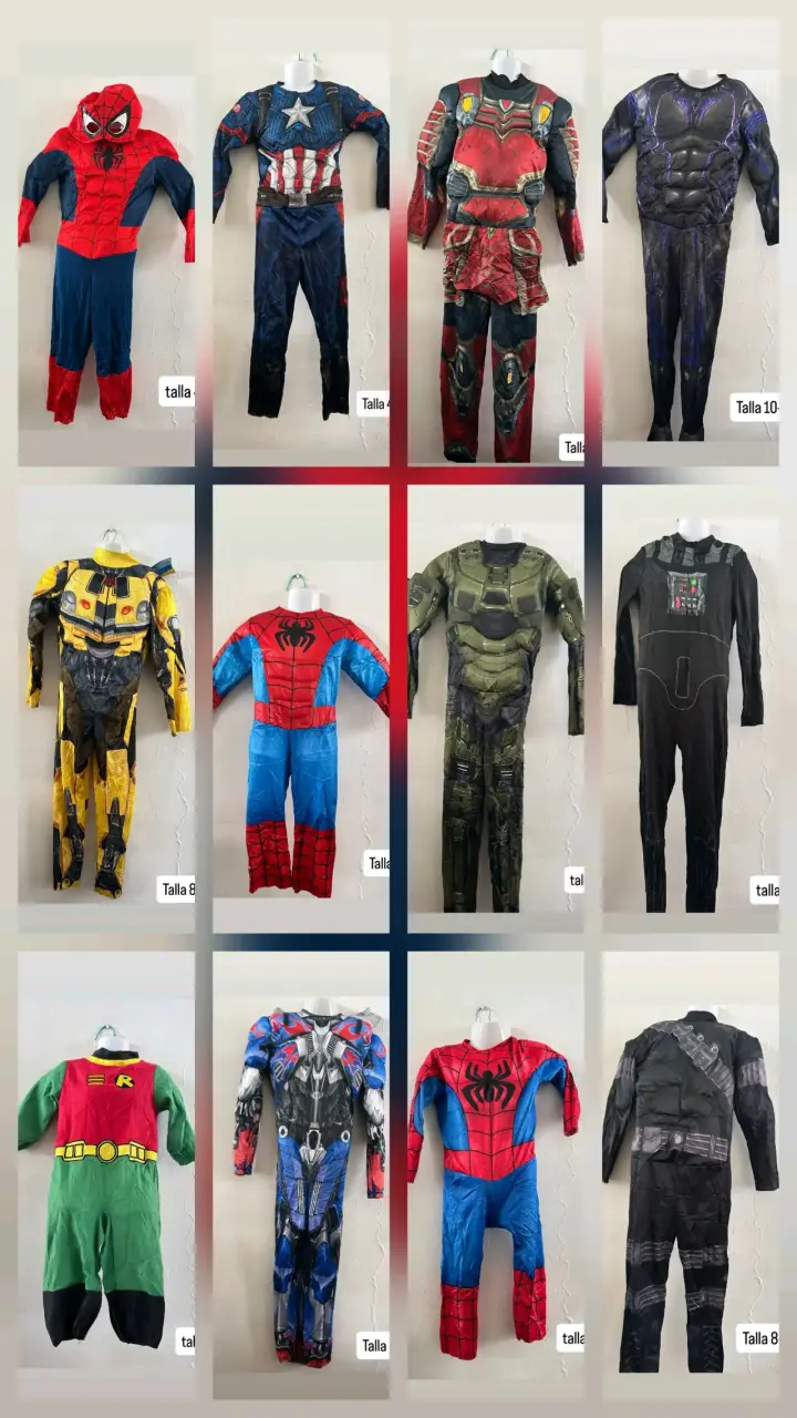 Disfraz infantil de superhéroe talla 4-12