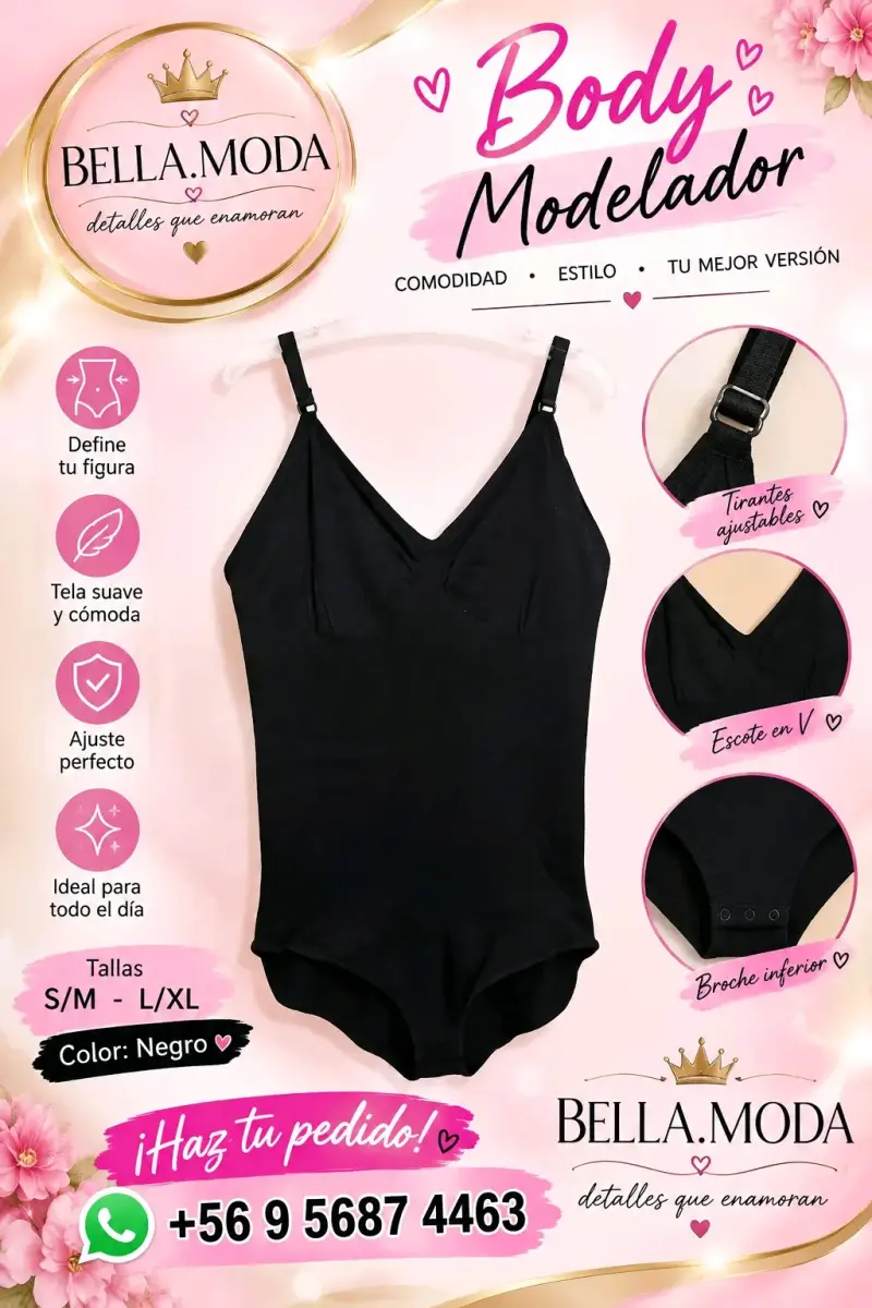Body modelador Bella Moda en varios colores - 4
