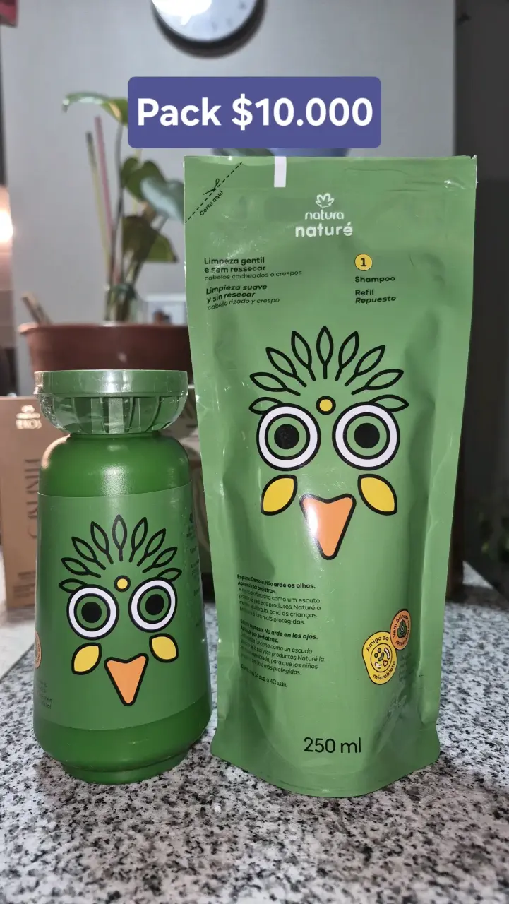 Pack de Shampoo Natura Naturé para cabello rizado