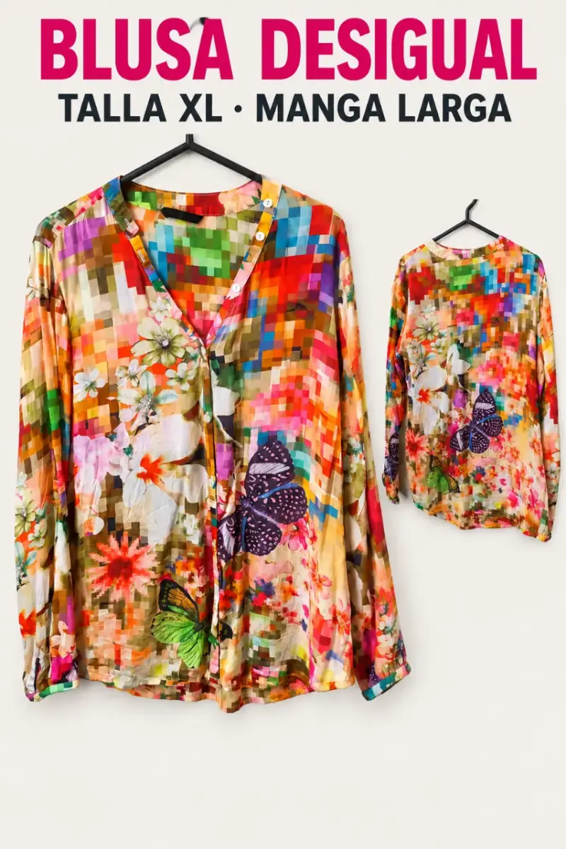 Blusa estampada floral Desigual para mujer - 1