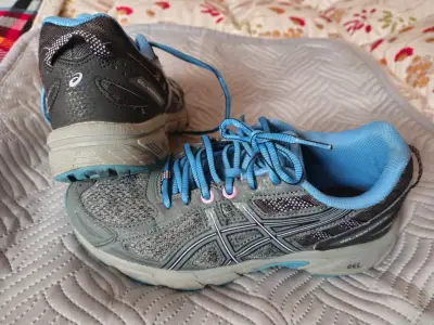 Zapatillas running Asics Gel-Venture 6 gris y azul - miniatura 1