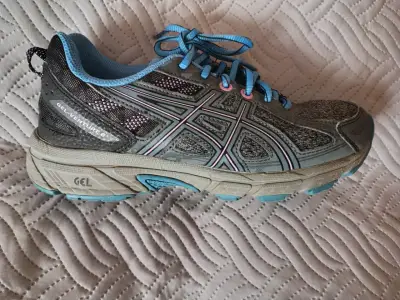 Zapatillas running Asics Gel-Venture 6 gris y azul - miniatura 2