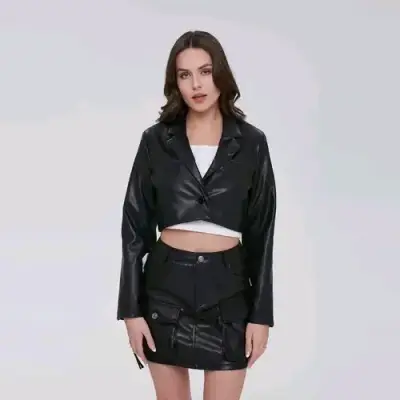 Chaqueta ecocuero fashion park - miniatura 2