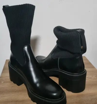 Botines Negros Zara - miniatura 3