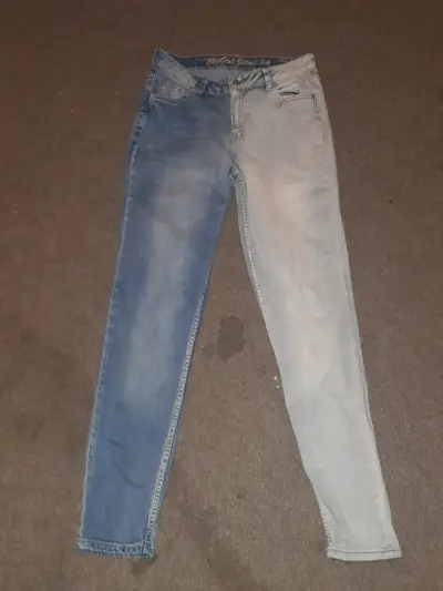 Jeans bicolor para mujer talla 38 - miniatura 1