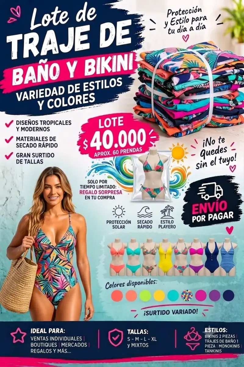 Lote de trajes de baño y bikinis variados - 1