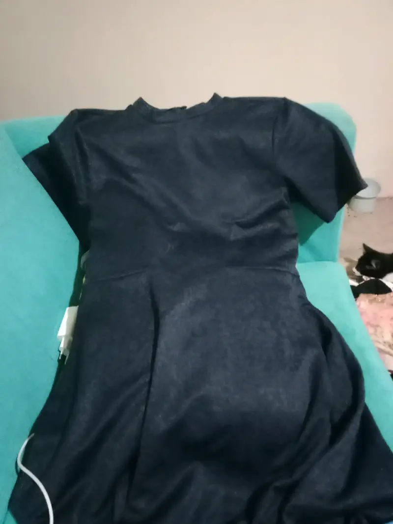 Vestido negro con lunares blancos - 4