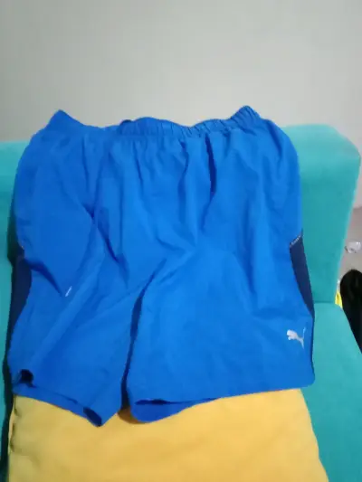 Shorts deportivos Puma azules para hombre - miniatura 1