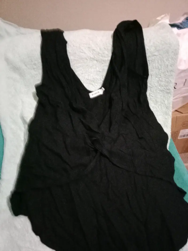 Blusa amarilla con nudo Zara - 6