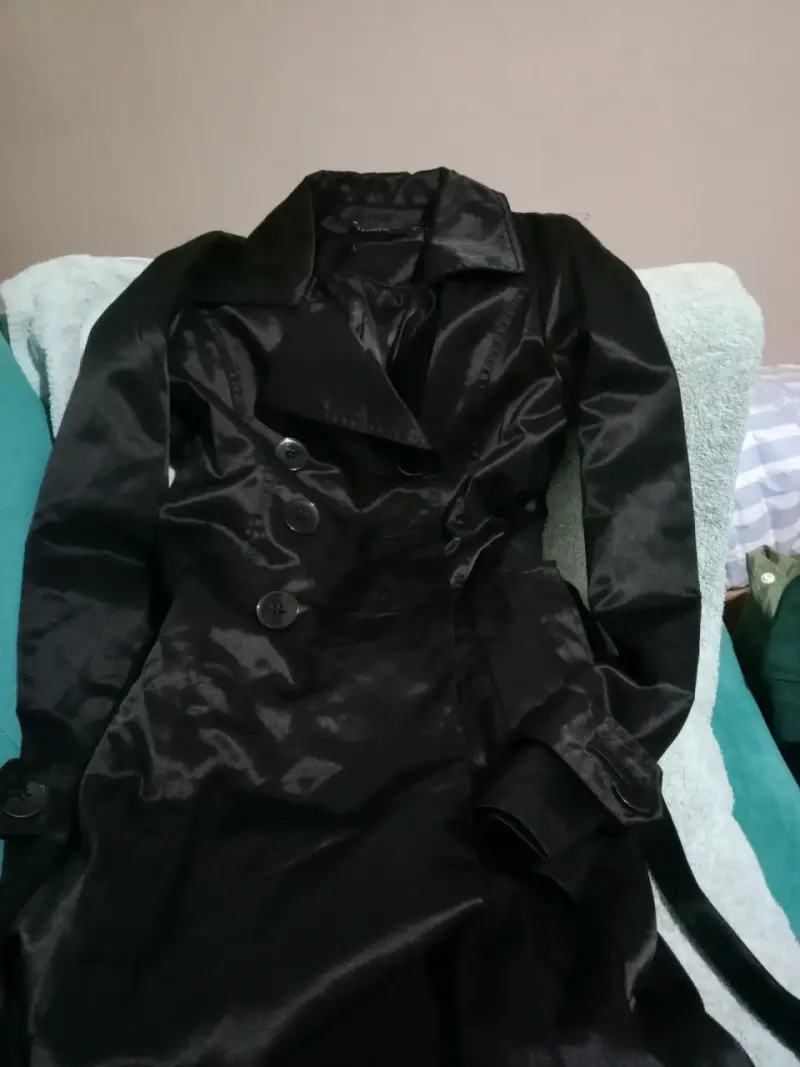 Chaqueta de cuero marrón con cierre - 2