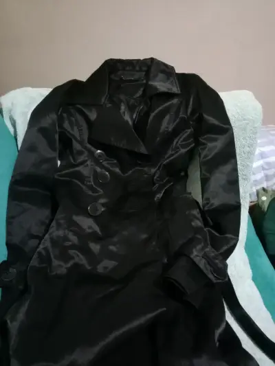 Chaqueta de cuero marrón con cierre - miniatura 2