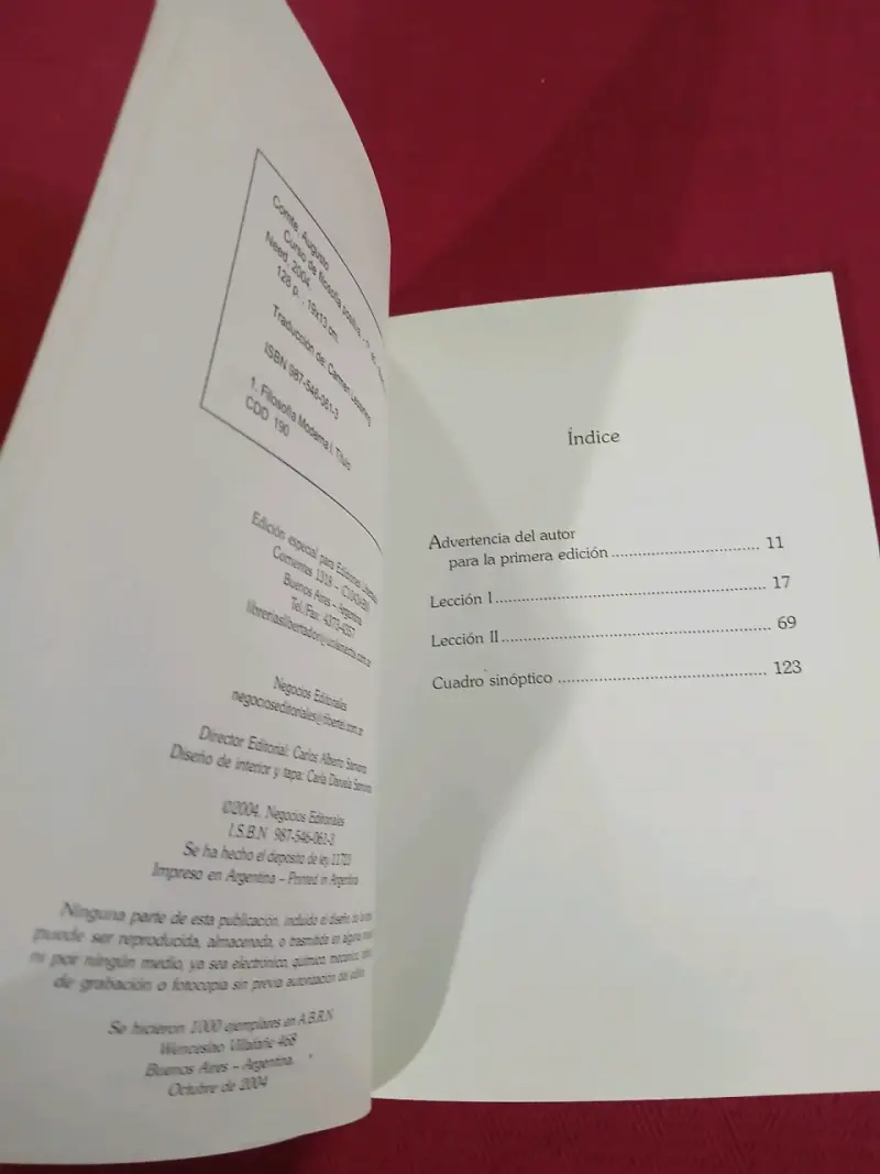 Libro Curso de Filosofía Positiva de Auguste Comte - 2