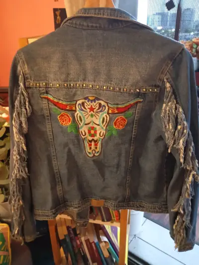 Chaqueta de mezclilla con bordado floral Sybilla - miniatura 2