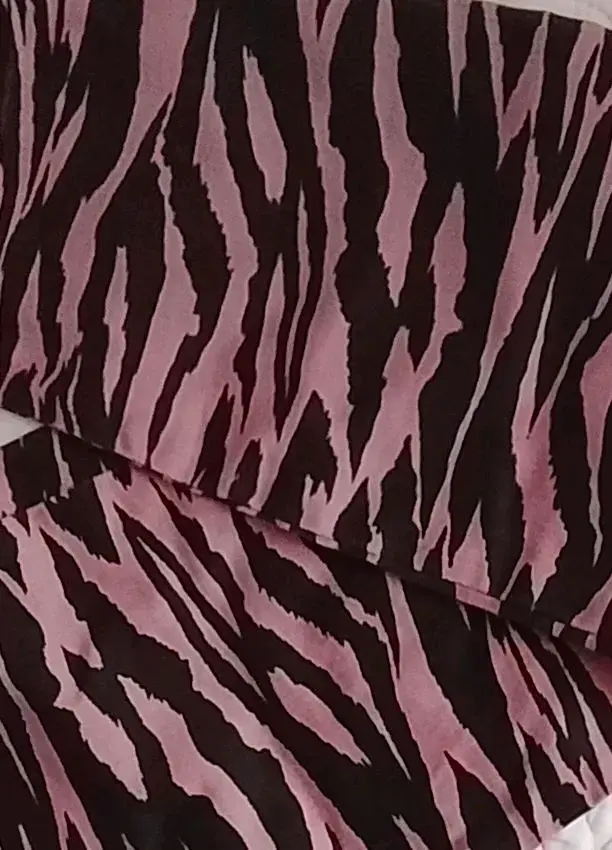 Pantalones de mujer estampado cebra rosa y negro - 2