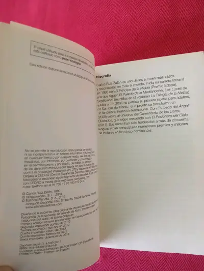 Libro 'El Palacio de la Medianoche' de Carlos Ruiz Zafón - miniatura 2