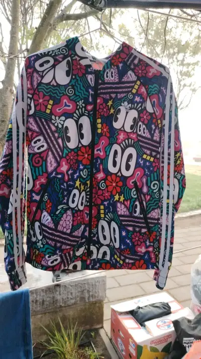 Chaqueta deportiva estampada Adidas multicolor - miniatura 1