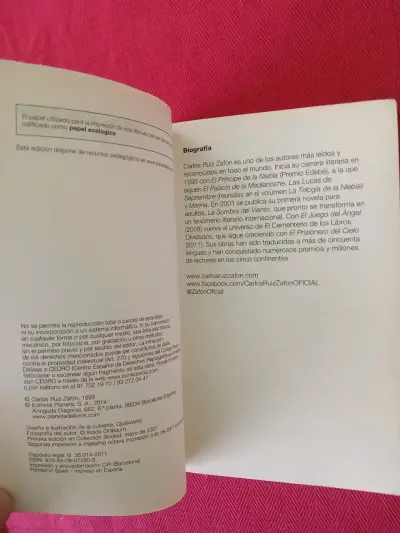 Libro El Príncipe de la Niebla de Carlos Ruiz Zafón - miniatura 2