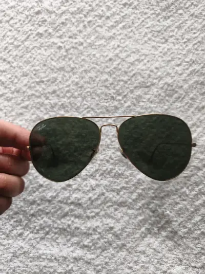 Gafas de sol Ray-Ban Aviator doradas - miniatura 3