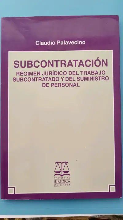 Libro Subcontratación Régimen Jurídico Claudio Palavecino - miniatura 1