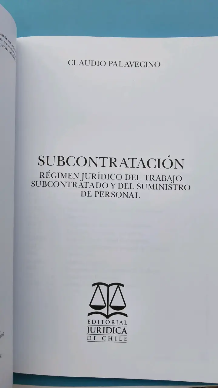Libro Subcontratación Régimen Jurídico Claudio Palavecino - 3