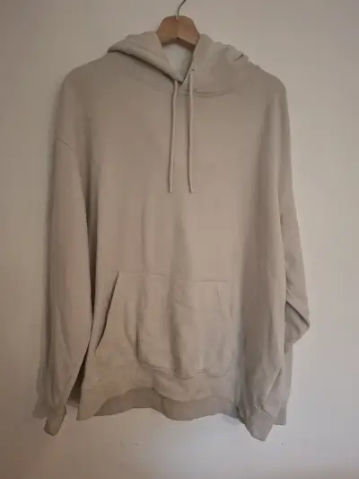 Polerón beige con capucha unisex talla XL - miniatura 4