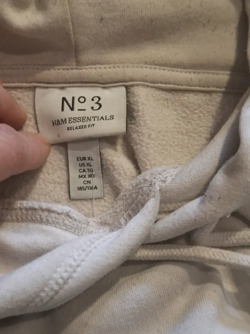 Polerón beige con capucha unisex talla XL - 6