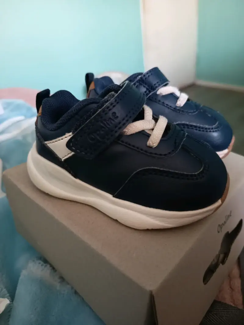 Zapatillas de bebé azul marino Opaline