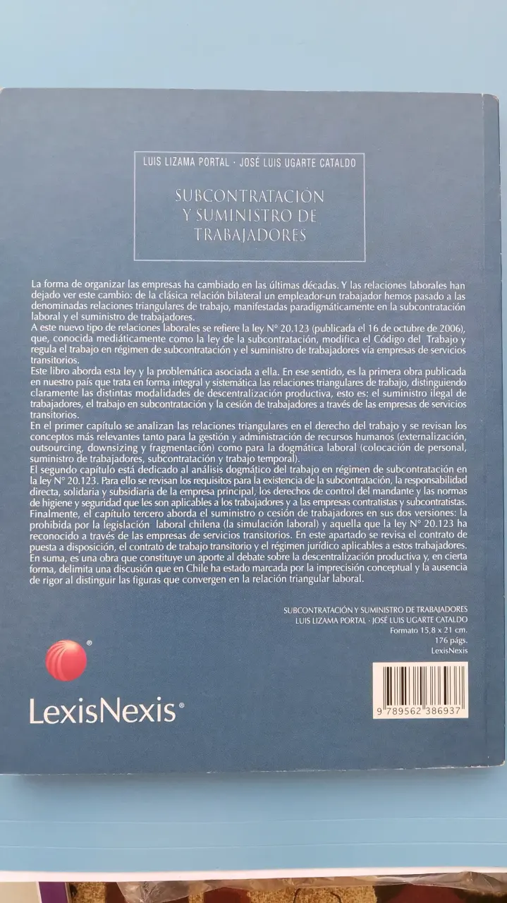 Libro Subcontratación y Suministro de Trabajadores LexisNexis - 2