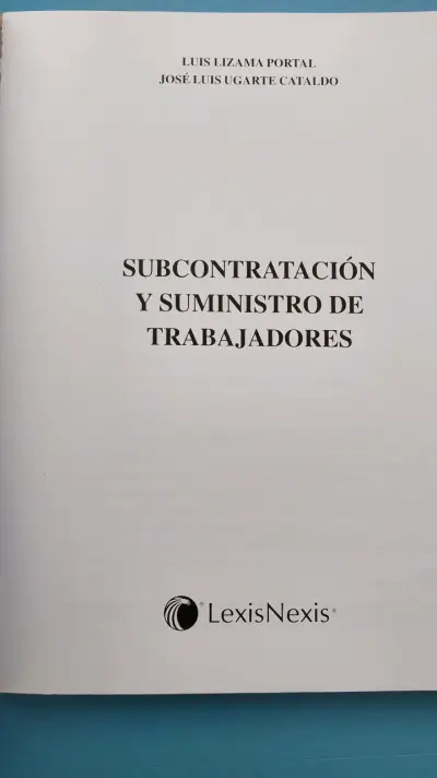 Libro Subcontratación y Suministro de Trabajadores LexisNexis - miniatura 3