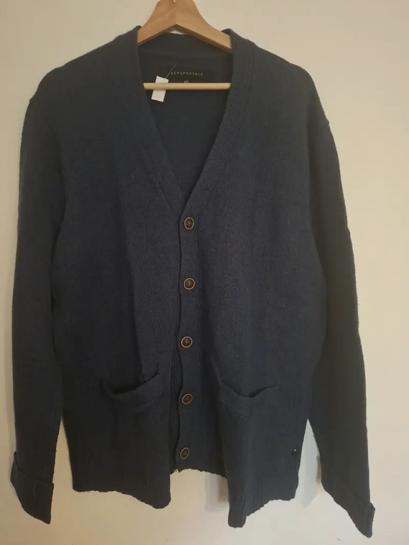 Cárdigan azul oscuro Aeropostale hombre Talla XL - 2
