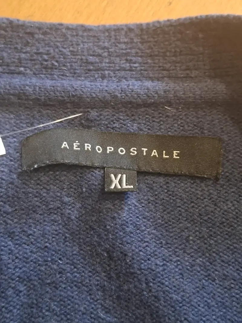 Cárdigan azul oscuro Aeropostale hombre Talla XL - 4