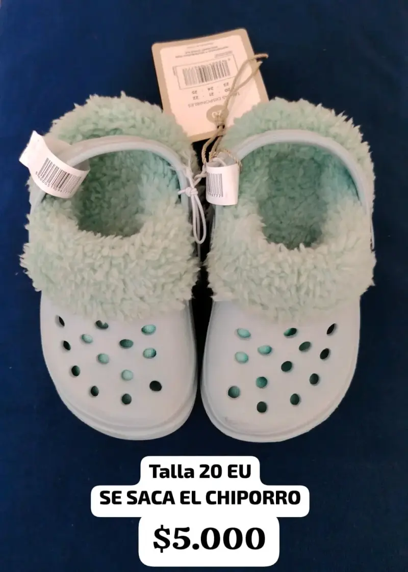 Crocs infantiles con chiporro removible talla