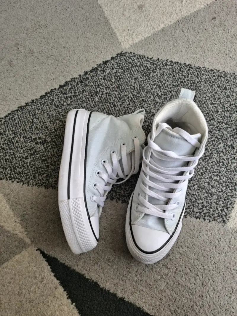 Zapatillas altas celeste Converse All Star - 2